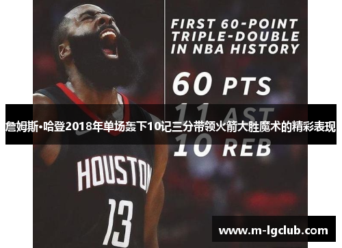 詹姆斯·哈登2018年单场轰下10记三分带领火箭大胜魔术的精彩表现