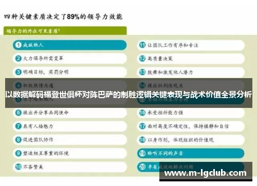 以数据解码福登世俱杯对阵巴萨的制胜逻辑关键表现与战术价值全景分析